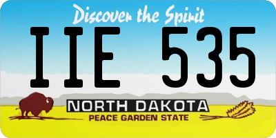 ND license plate IIE535