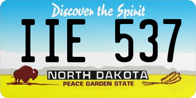 ND license plate IIE537