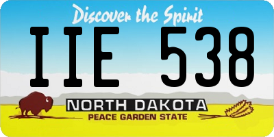 ND license plate IIE538