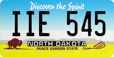 ND license plate IIE545