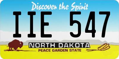 ND license plate IIE547