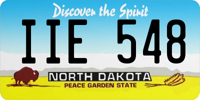 ND license plate IIE548