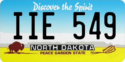 ND license plate IIE549