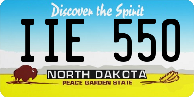 ND license plate IIE550
