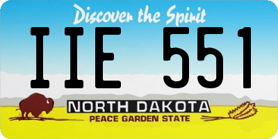 ND license plate IIE551