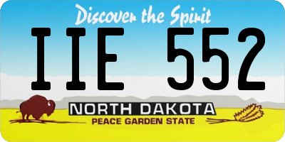 ND license plate IIE552