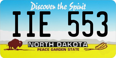 ND license plate IIE553