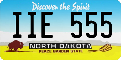 ND license plate IIE555