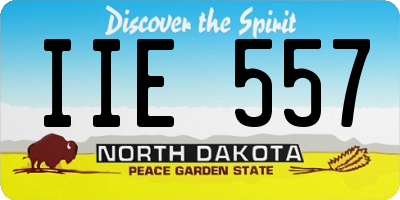 ND license plate IIE557