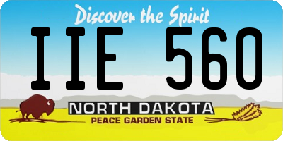 ND license plate IIE560