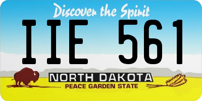 ND license plate IIE561