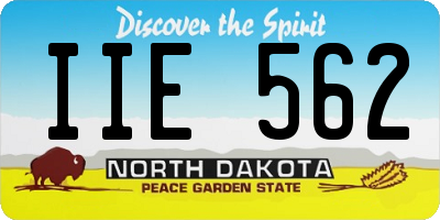 ND license plate IIE562
