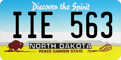 ND license plate IIE563
