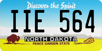 ND license plate IIE564
