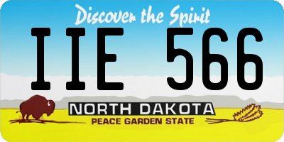 ND license plate IIE566
