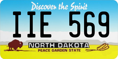 ND license plate IIE569