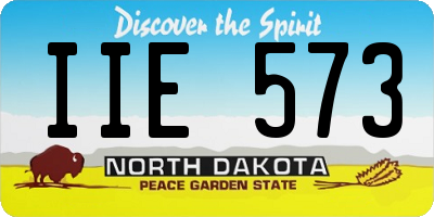 ND license plate IIE573