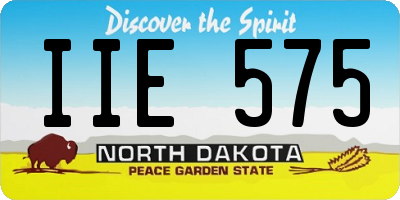 ND license plate IIE575