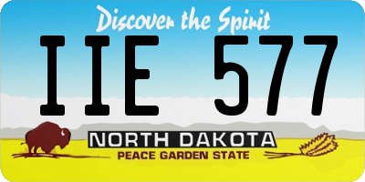 ND license plate IIE577