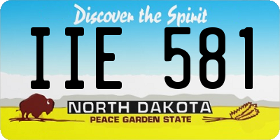ND license plate IIE581