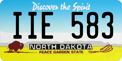 ND license plate IIE583