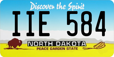 ND license plate IIE584