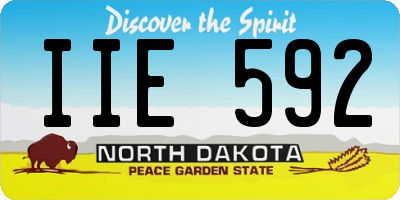 ND license plate IIE592