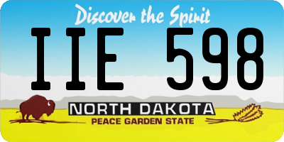 ND license plate IIE598