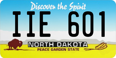ND license plate IIE601