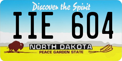 ND license plate IIE604