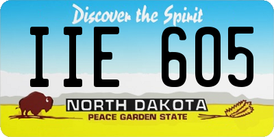 ND license plate IIE605