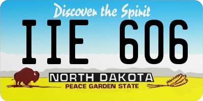 ND license plate IIE606