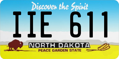 ND license plate IIE611
