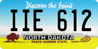 ND license plate IIE612