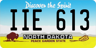 ND license plate IIE613