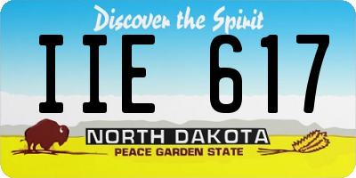 ND license plate IIE617