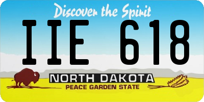 ND license plate IIE618