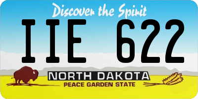 ND license plate IIE622