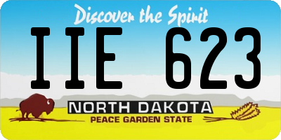 ND license plate IIE623