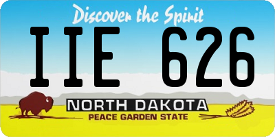 ND license plate IIE626