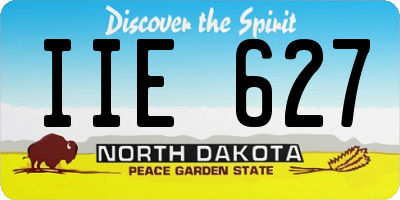 ND license plate IIE627