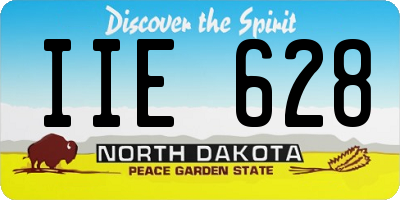 ND license plate IIE628