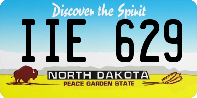 ND license plate IIE629