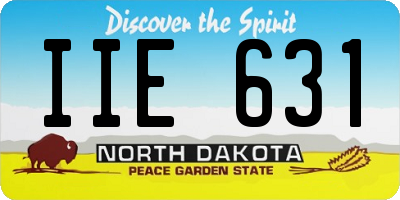 ND license plate IIE631