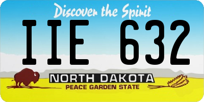 ND license plate IIE632