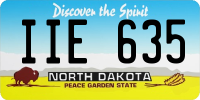 ND license plate IIE635