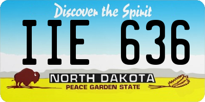 ND license plate IIE636