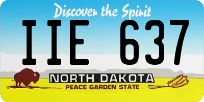 ND license plate IIE637