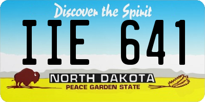 ND license plate IIE641