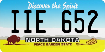 ND license plate IIE652